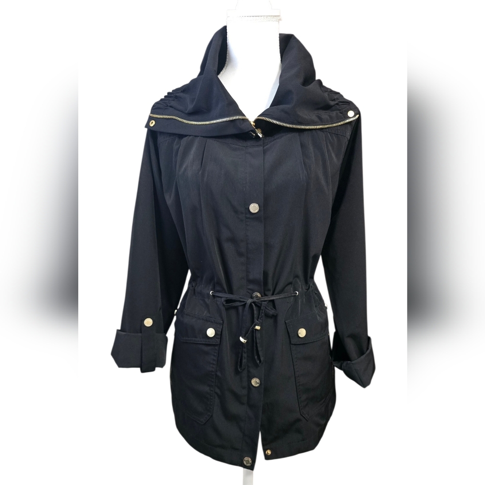 Calvin Klein Black Utility Jacket with Gold Details